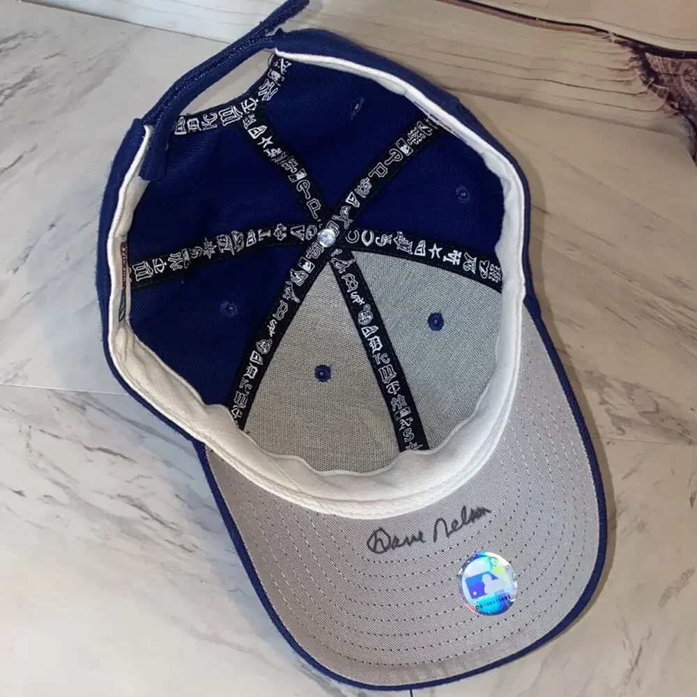 MLB Baseball Milwaukee Brewers M Hat Autographed by Dave Nelson New Era NEW
